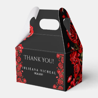 Red Roses Wedding Favour Box