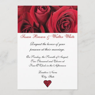 Red Roses Wedding Invitation
