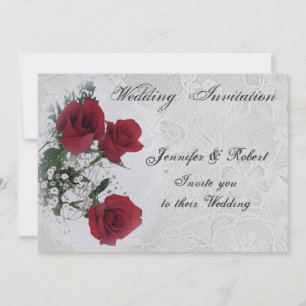 Red Roses Wedding Invitation