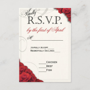Red Roses Wedding RSVP
