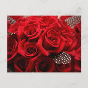 Red Roses Wedding RSVP card 2