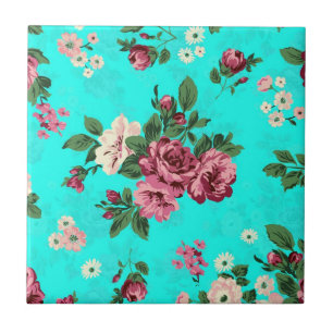 Red Roses & White Daisies Pattern Tile