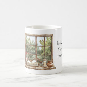 Red Roses Window Coffee Mug