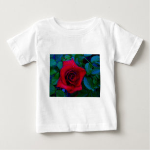 Red Roses with blue tones Baby T-Shirt