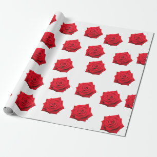 Red roses wrapping paper
