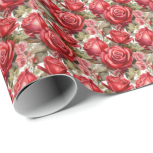 Red Roses  Wrapping Paper