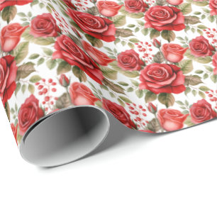 Red Roses  Wrapping Paper