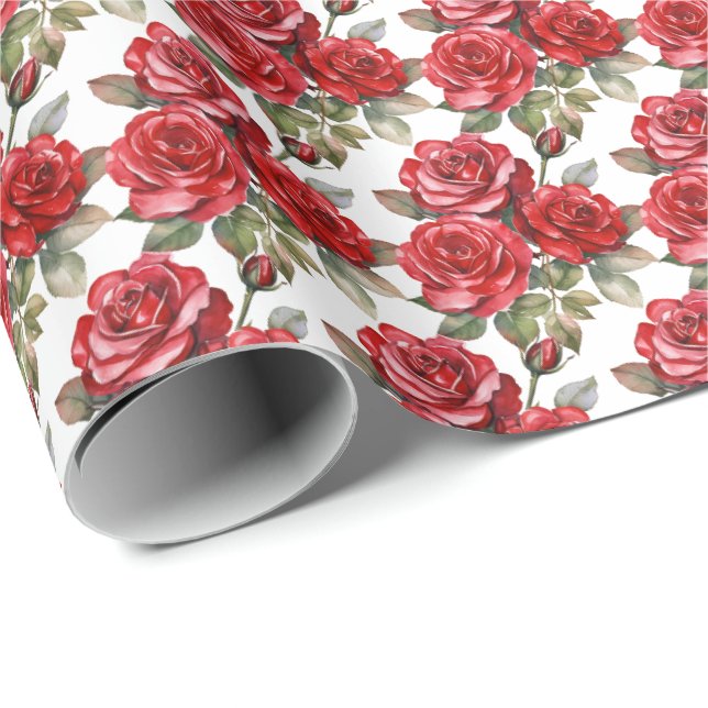 Red Roses  Wrapping Paper (Roll Corner)