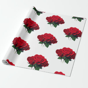 Red Roses  Wrapping Paper