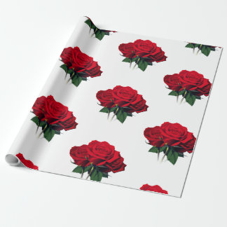 Red Roses Wrapping Paper