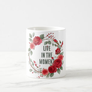 Red Roses Wreath Coffee Mug