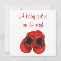 Red Rosettes Baby Shoes Red Baby Girl Shower