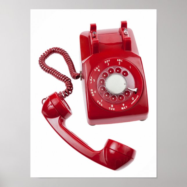 Red Rotary Phone Poster (Front)