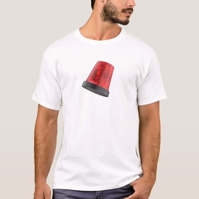 Red rotating emergency beacon light T-Shirt (Front)