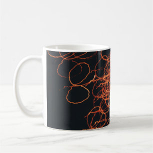 Red round illustrations coffee mug