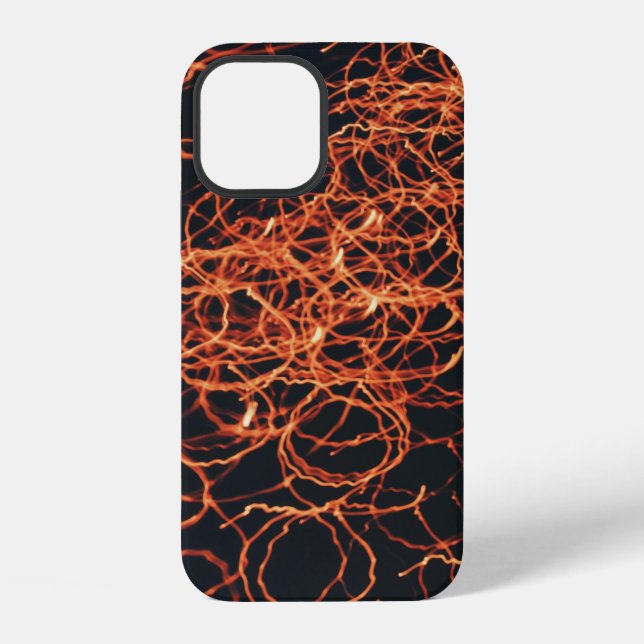 Red round illustrations iPhone case (Back)