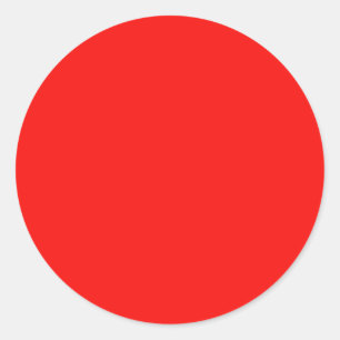 Red Round Sticker