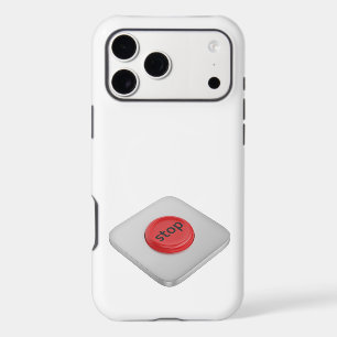Red round stop button