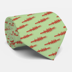 Red Rowing Rowers Crew Team Water Sports Tie
