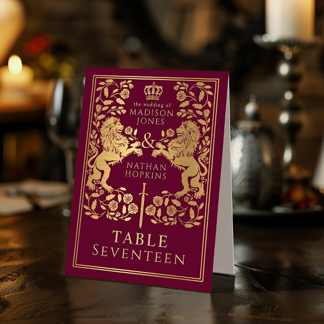 Red Royal Mediaeval Lion Wedding  (Creator Uploaded)