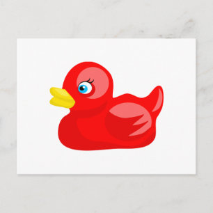 Red Rubber Duck Postcard