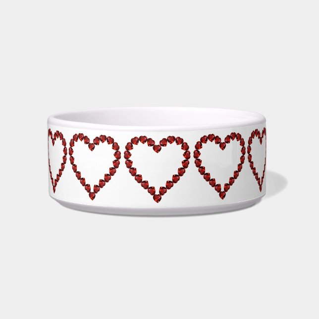 Red Ruby Gemstone Heart Bowl (Front)
