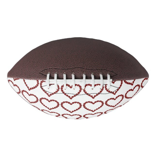 Red Ruby Gemstone Heart Football (Front)