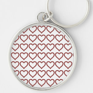 Red Ruby Gemstone Heart Key Ring
