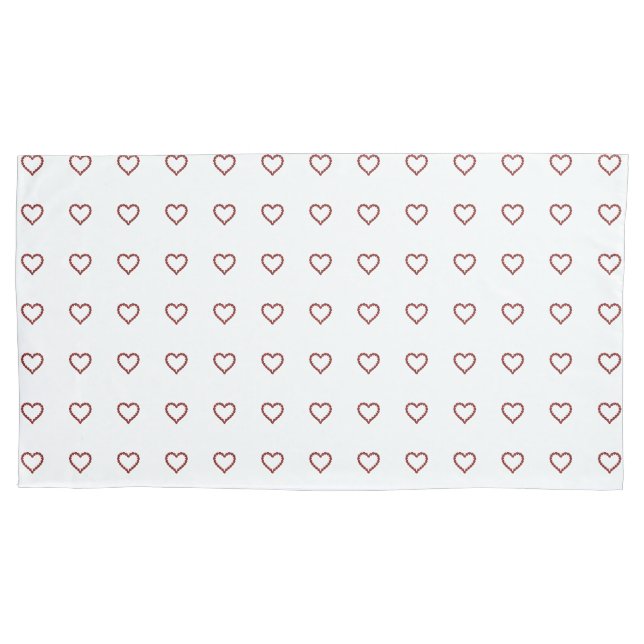 Red Ruby Gemstone Heart Pillowcase (Front-Left)