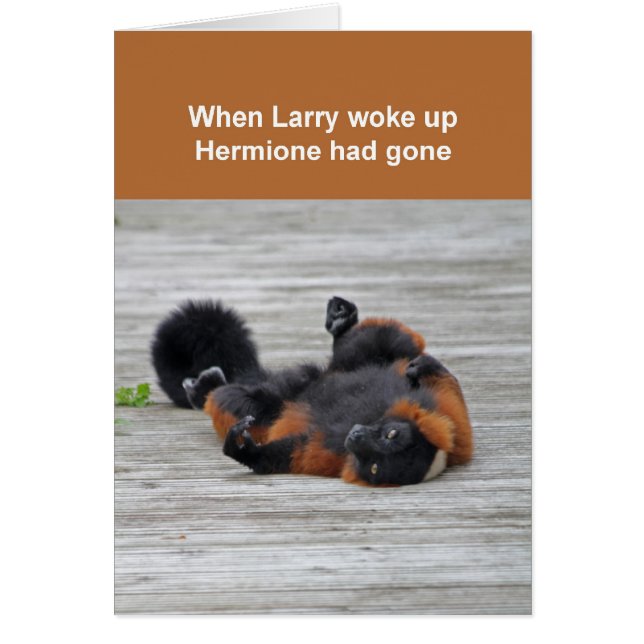 Red-ruffed lemur card (Front)