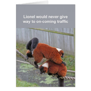 Red-ruffed lemurs card