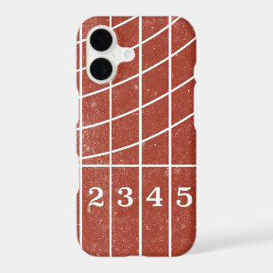 Red Running Track Distressed Style iPhone X Case