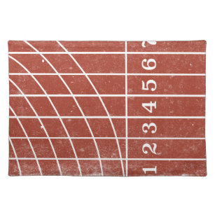 Red Running Track Distressed Style Placemat