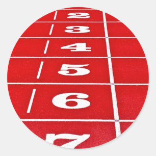 Red Running Track Stickers