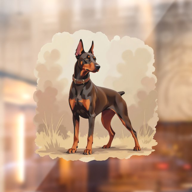 Red Rust Brown Doberman Pinscher Dog (Sheet 2)