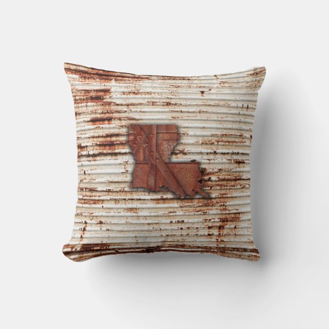 Red Rust Louisiana Shape Cushion (Front)
