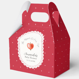 Red Rustic Preppy Vintage Apple Baby Shower Favour Box