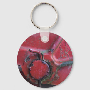Red Rusty truck close-up Key Ring
