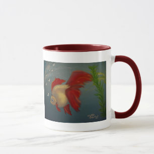 Red Ryukin Goldfish Mug