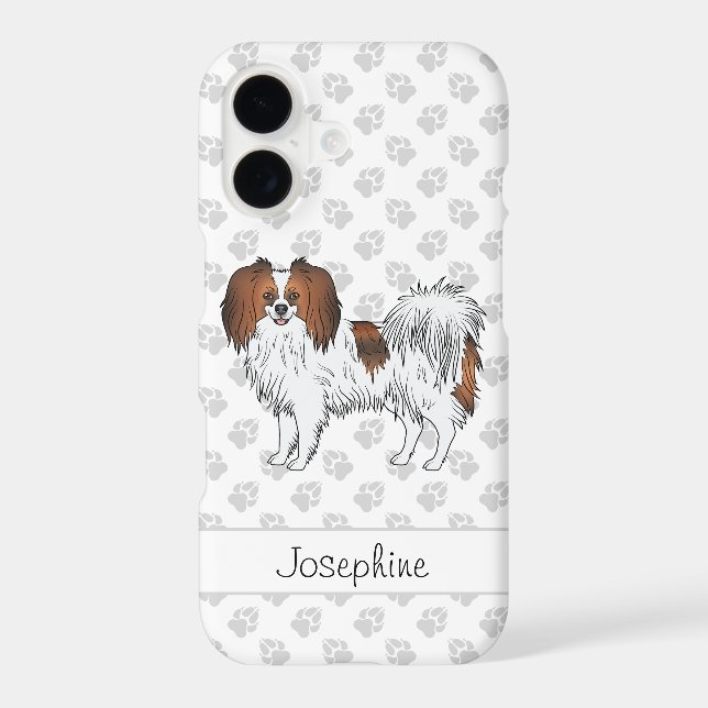 Red Sable Phalène With Paws And Custom Name (Back)