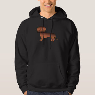Red Sable Short Hair Dachshund Dog Design Hoodie