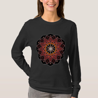 Red Sacred Heart Blossom with Star Burst Centre T-Shirt