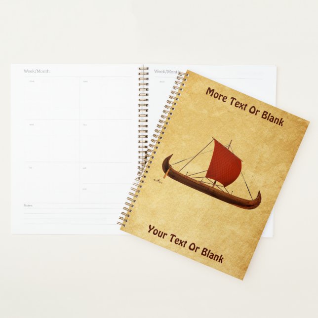 Red Sail Viking Ship II Planner (Display)