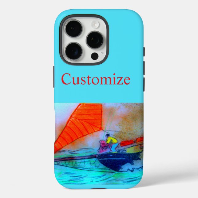 red sailed schooner iphone case (Back)