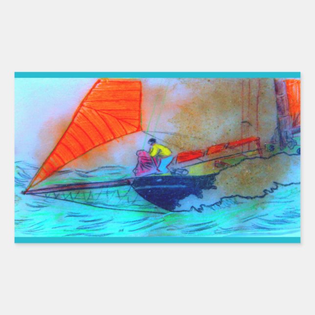 red-sailed schooner sticker (Front)