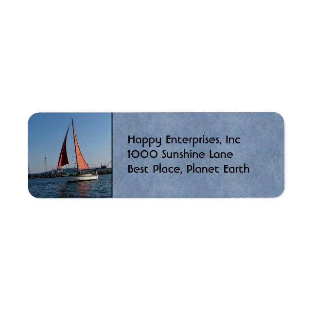 Red Sails Return Address Label (Front)