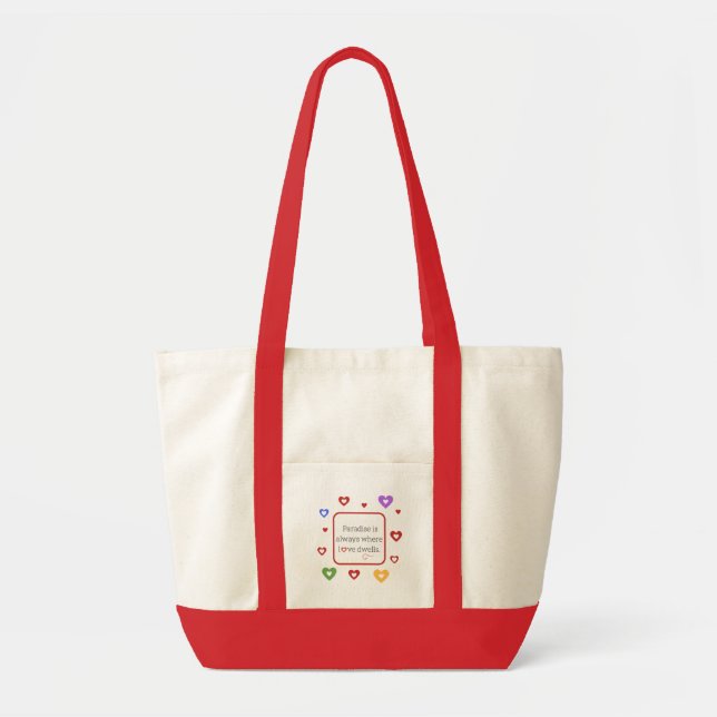 Red Saint Valentine's Day Tote Bag (Front)