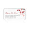 Red Sakura Cherry Blossoms Wedding Address Labels