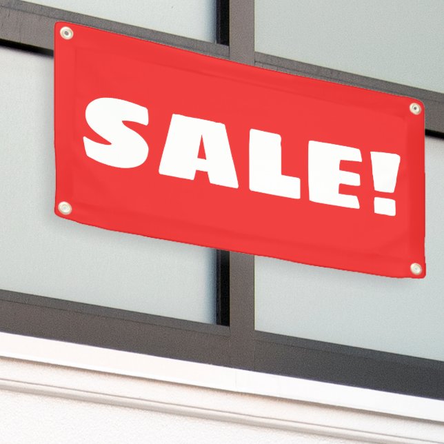 Red SALE! Banner (Outside Building)