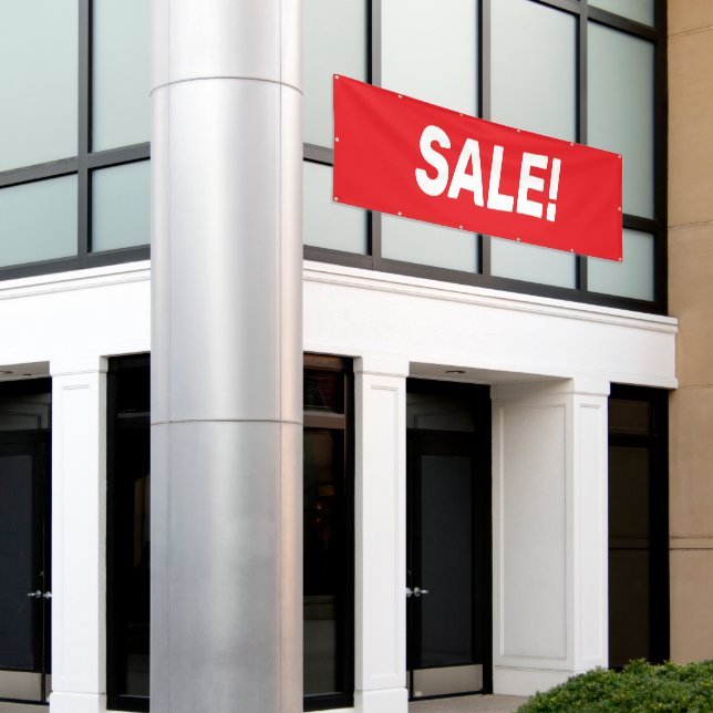 Red SALE! Banner (Outside Building)